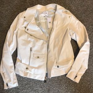 White leather jacket